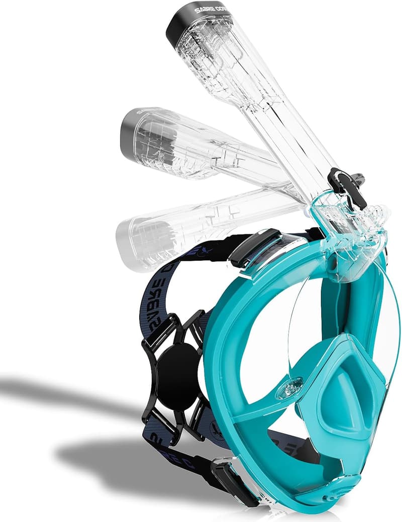 Adult Full Face Snorkel Mask with Anti-Leak & Fog Features