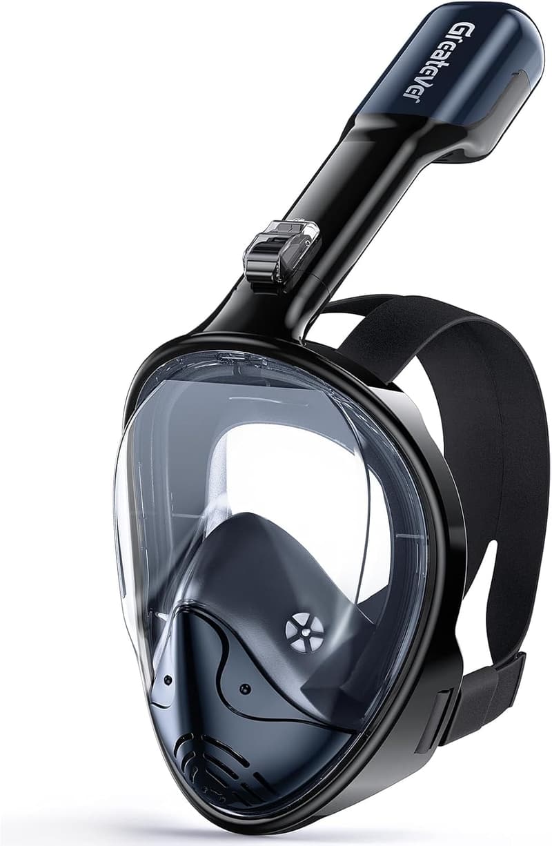Full-Face Snorkel Mask for Adults with Dry Top System