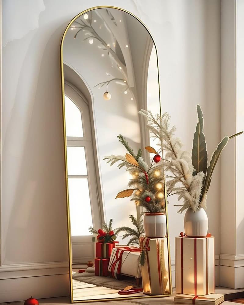Gold Arched Full-Length Mirror - 18