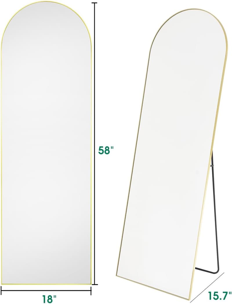 Gold Arched Full-Length Mirror - 18