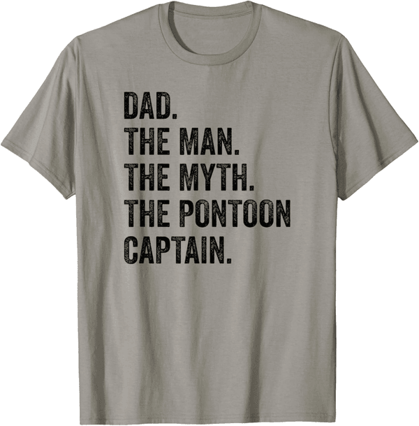 Funny Dad Pontoon Captain T-Shirt for Fathers