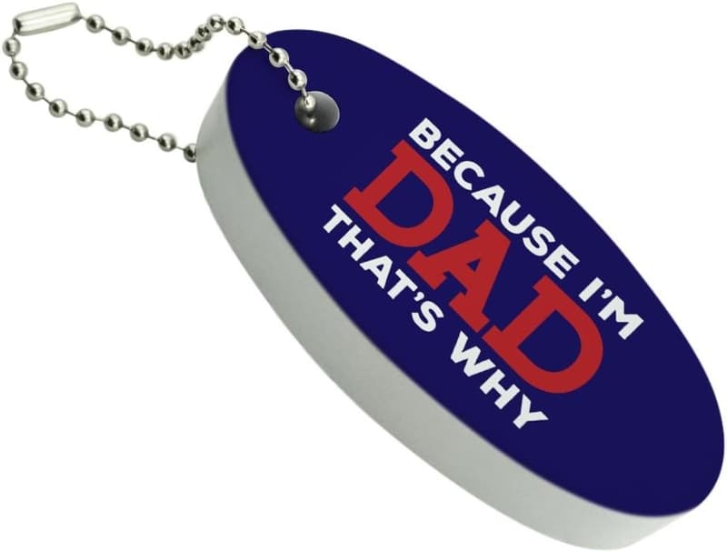 Funny Dad Floating Keychain - Oval Foam Fishing Boat Buoy