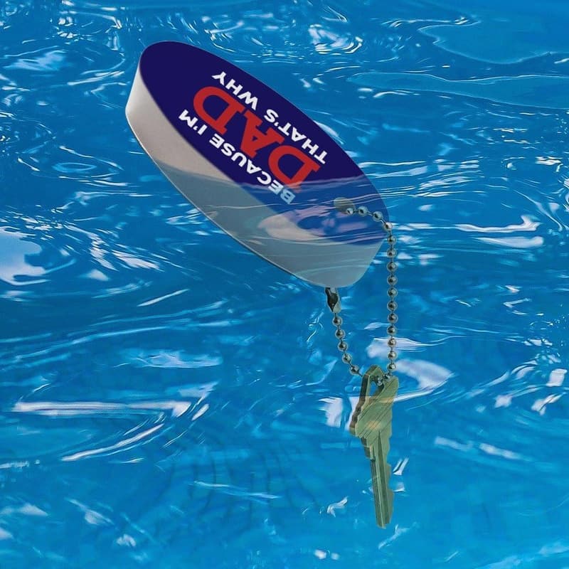 Funny Dad Floating Keychain - Oval Foam Fishing Boat Buoy