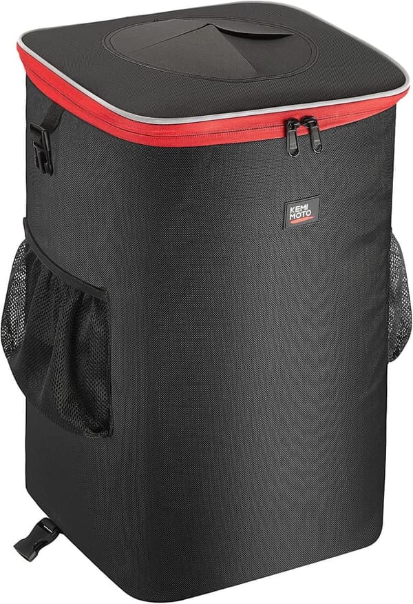 Portable Collapsible Boat Trash Can with Lid for Outdoor Use