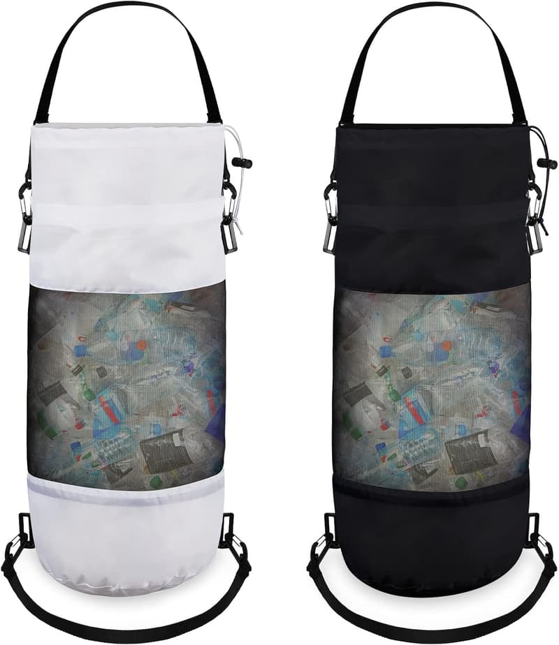 Portable Mesh Trash Bags for Boat, Kayak & Camping - 2 Packs