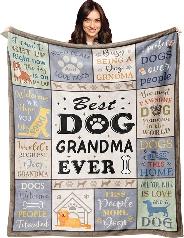 Dog Grandma Gifts Blanket 50