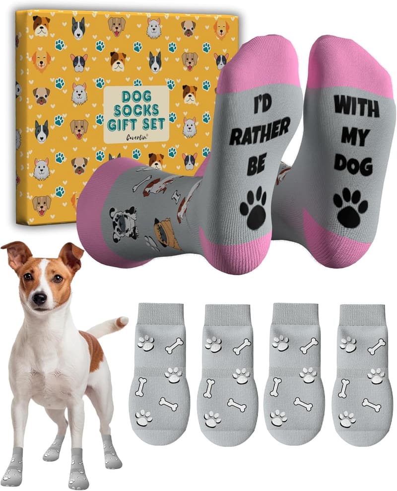 Matching Dog & Owner Socks Set, Funny Gifts for Dog Lovers
