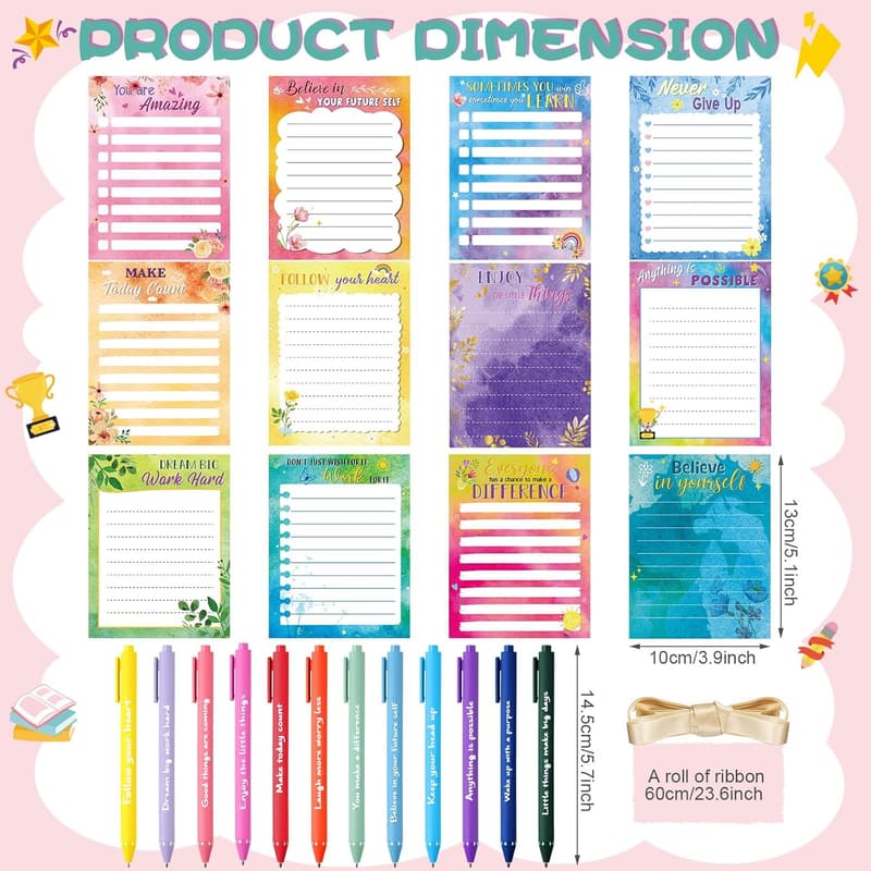 Employee Appreciation Gifts: 12 Motivational Sticky Note Sets