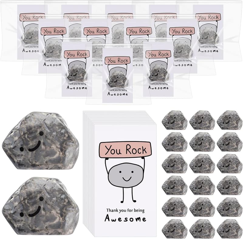 Employee Appreciation Resin Smile Stones with Thank You Card