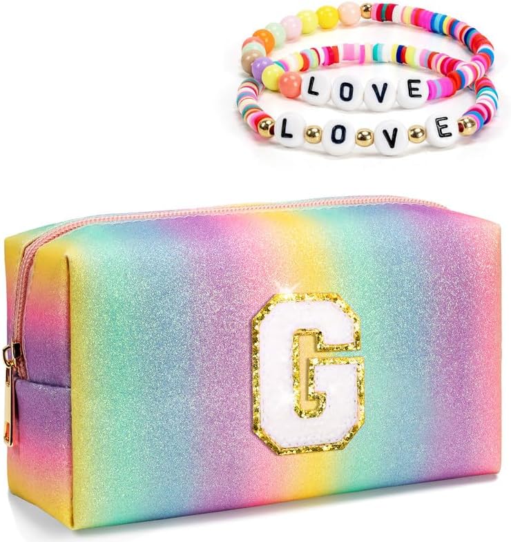Custom Rainbow Toiletry Bag for Girls - Birthday Gift