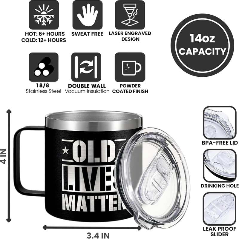 40th to 80th Birthday Mug Gift for Men