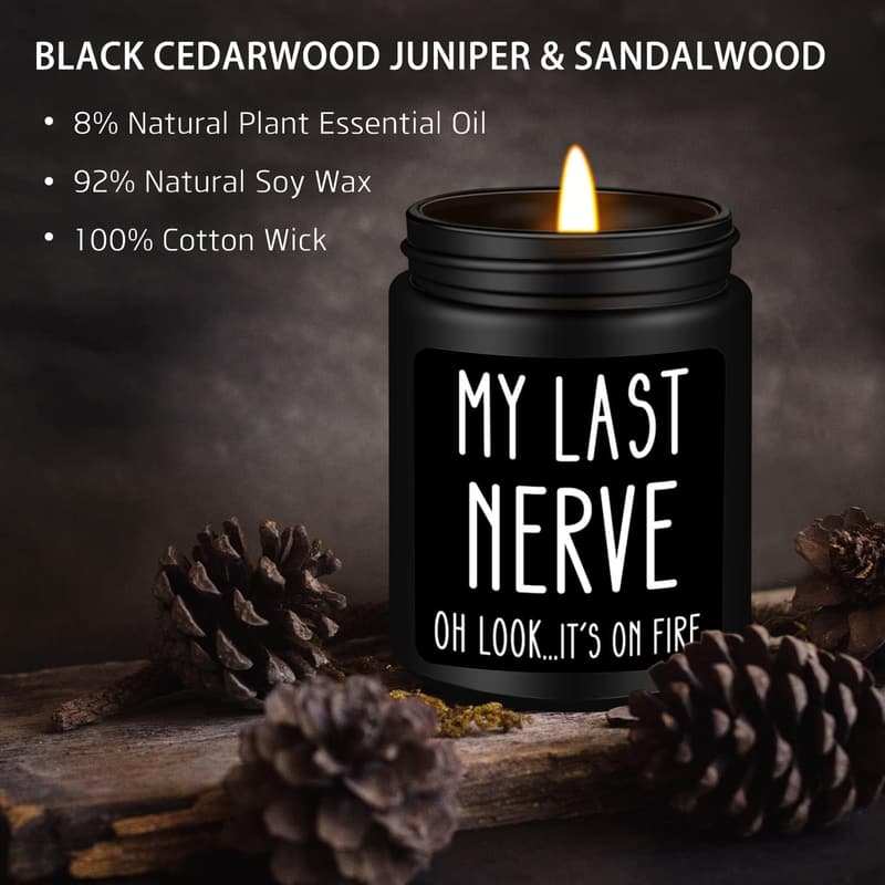 Sandalwood Candle - Unique Birthday Gift for Dad