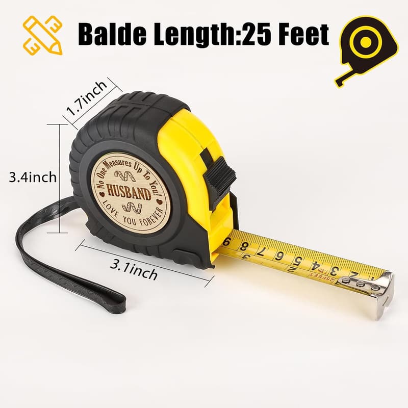 25 FT Tape Measure - Father's Day Gift for Husband