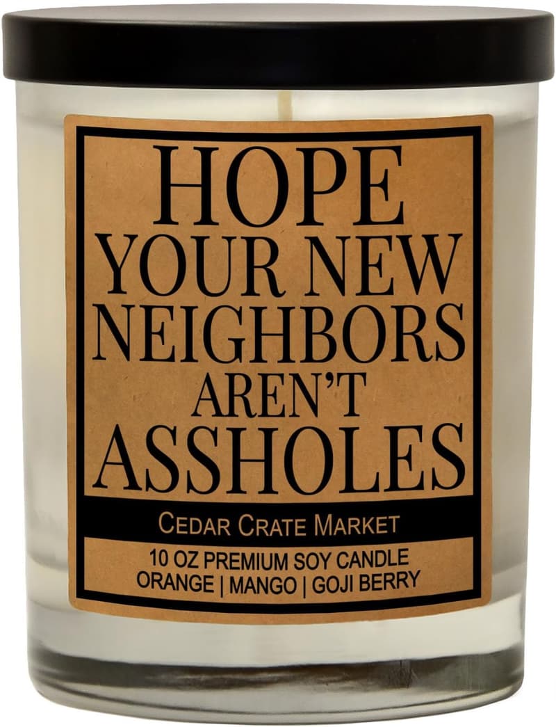 Funny Housewarming Gifts for Couples - Unique Scented Soy Candles