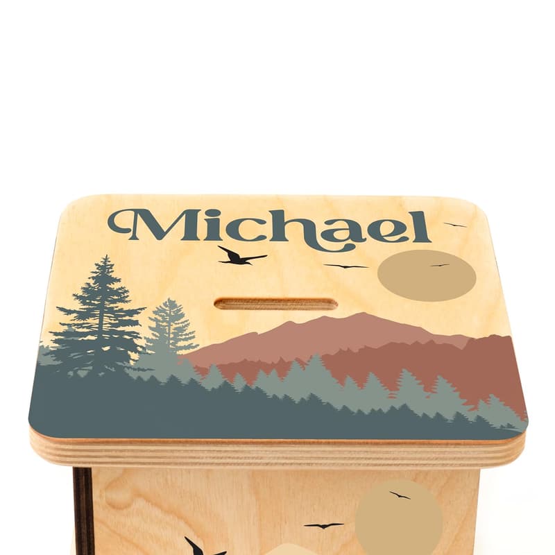 Personalized Wooden Piggy Bank - Handmade Gift for Kids