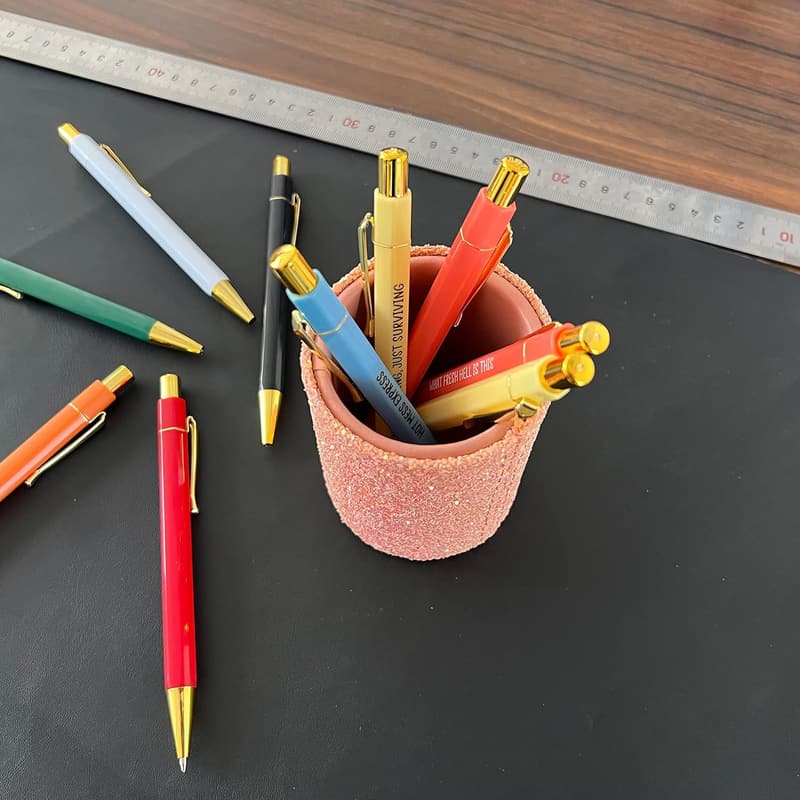 Funny Office Pens Set - 5 Personalized Black Ink Pens