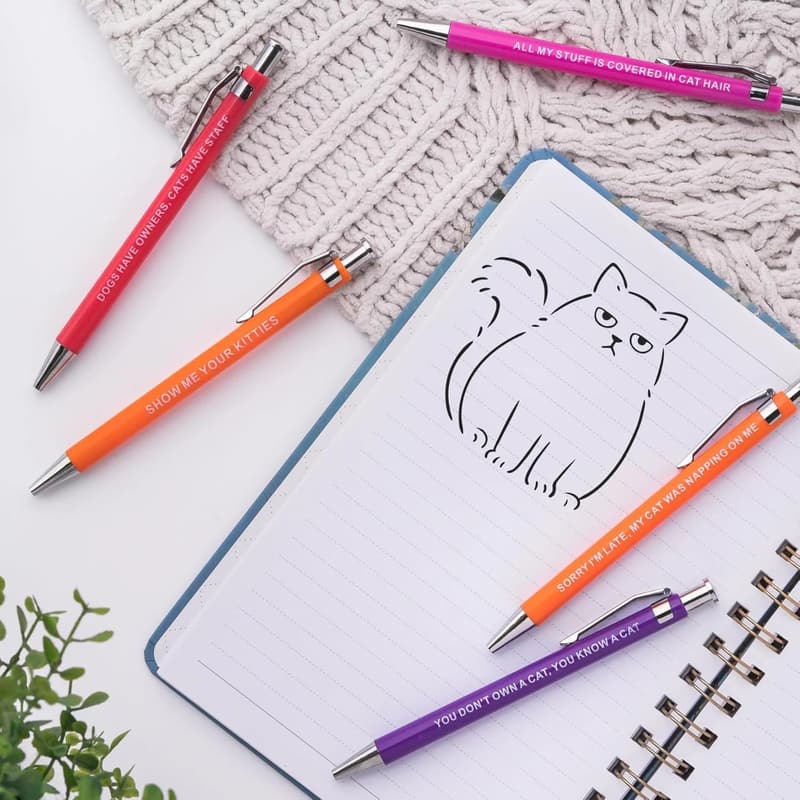 Snarky Cat Lovers' Pens - Humorous Ballpoint Gift for Pet Owners