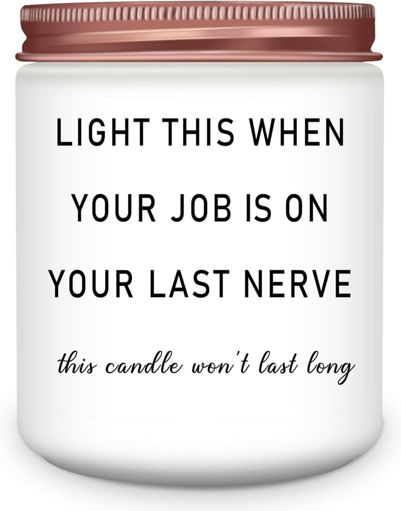 Funny Lavender Candles - Birthday & Retirement Gifts for Coworkers