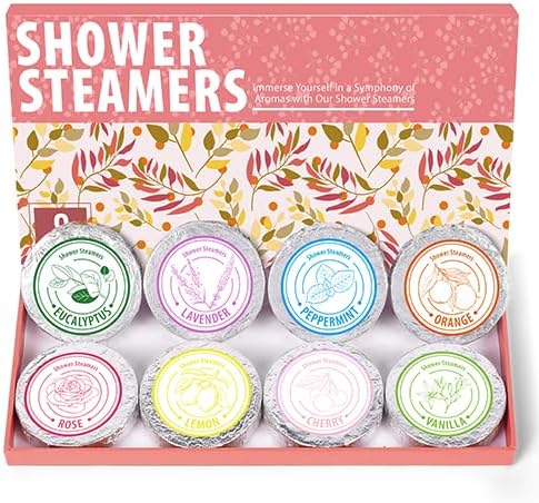 Aromatherapy Shower Steamers - Lavender Essential Oil, 8 Pack