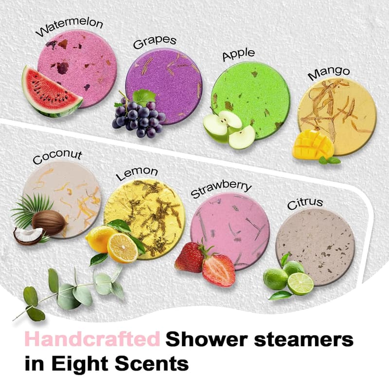 Aromatherapy Shower Steamers - 8 Pcs Bath Bombs for Women