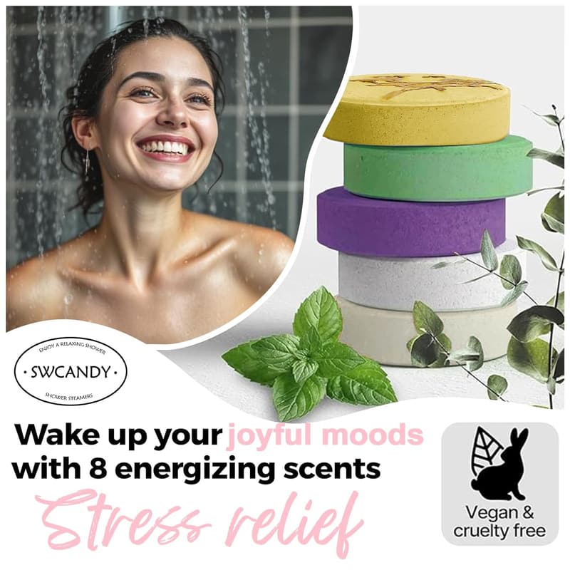 Aromatherapy Shower Steamers - 8 Pcs Bath Bombs for Women