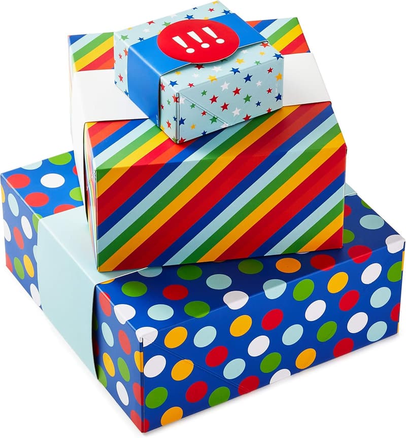Assorted Gift Boxes 3-Pack for Birthdays and Celebrations