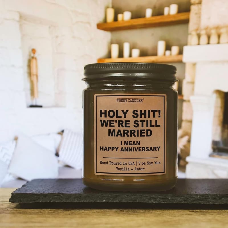 Funny Anniversary Candle - Handmade Aromatherapy, 9 oz
