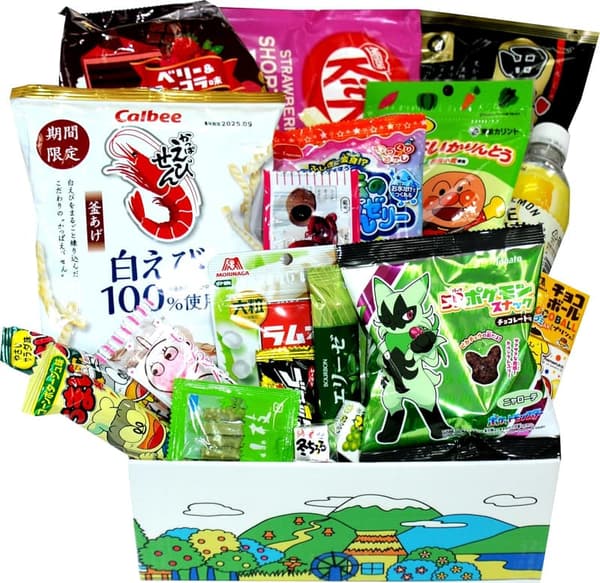 Japanese Treats Dagashiya Snack Box - 20 Individually Wrapped Items