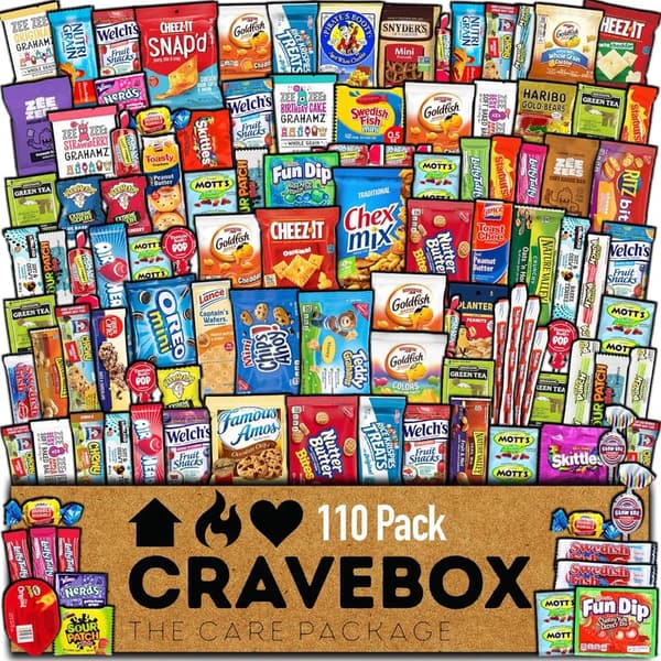 Father's Day Snack Box Variety Pack for Adults - 110ct