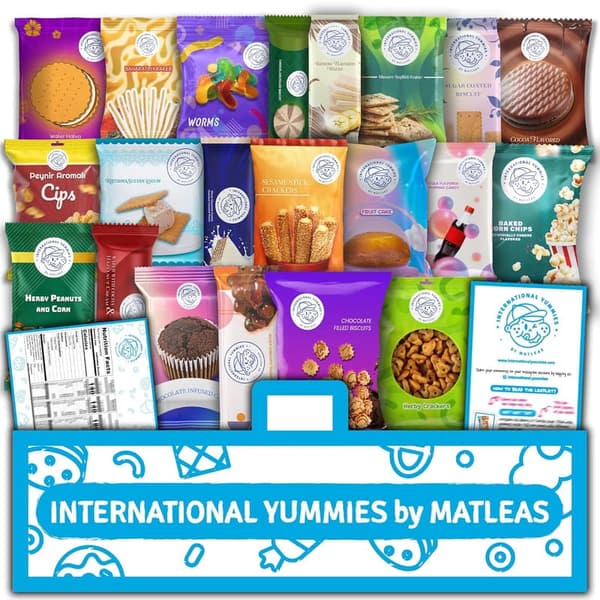 Cosmic Blue International Snack Box | 21 Exotic Treats