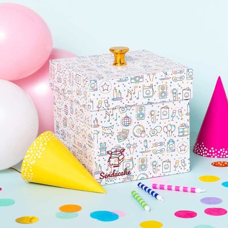 Birthday Cake Explosion Box with Candy & Flying Butterfly Surprise