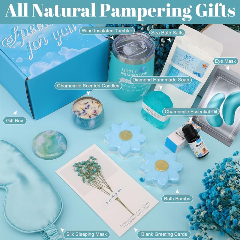 Relaxation Spa Gift Basket for Women - Self-Care Kit