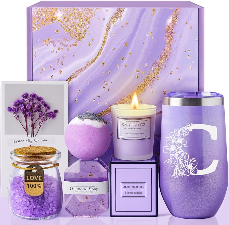 Lavender Spa Gift Basket - Unique Birthday & Mother's Day Gift for Her