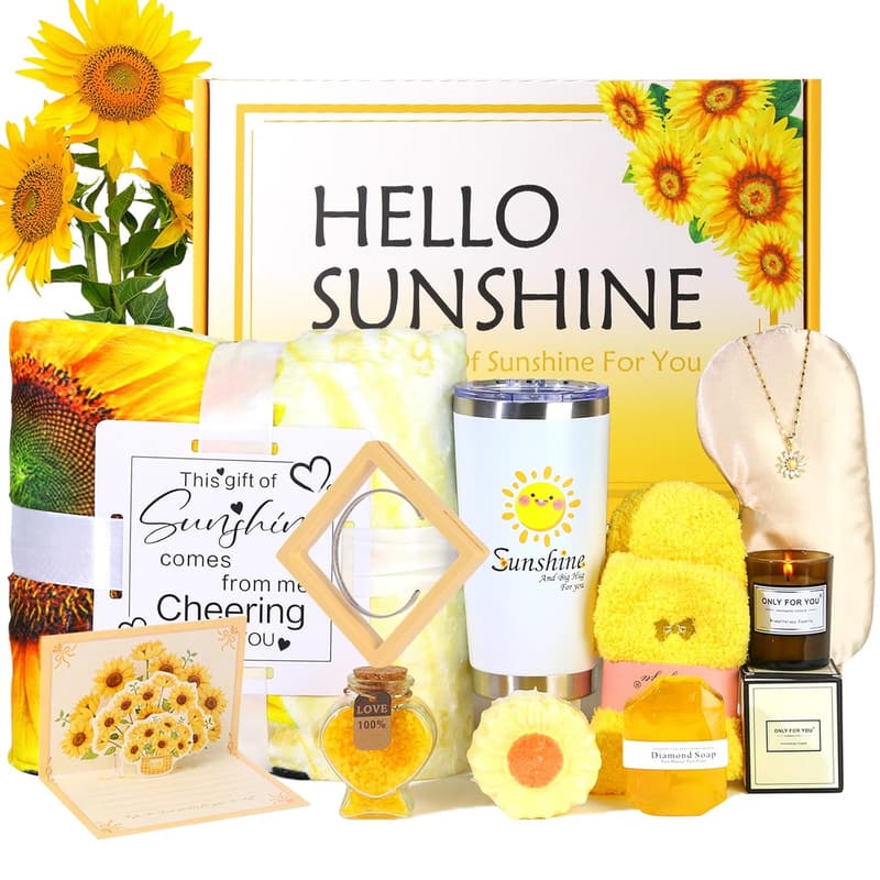 Get Well Soon Care Package for Women - Sunflower Gift Set