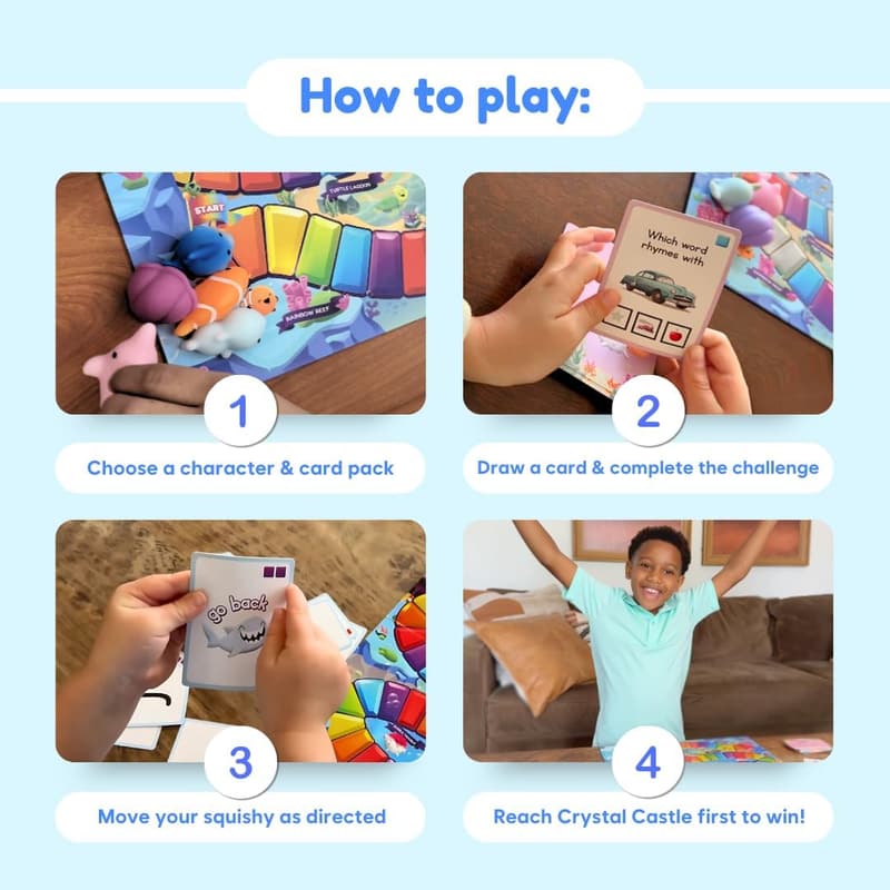 Rainbow Reef Fidget Game - Educational Mochi Squishy Set for Kids
