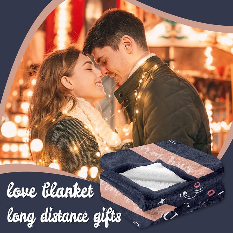 Love Hug Blanket for Him/Her - Long Distance Gift 50'' x 60''