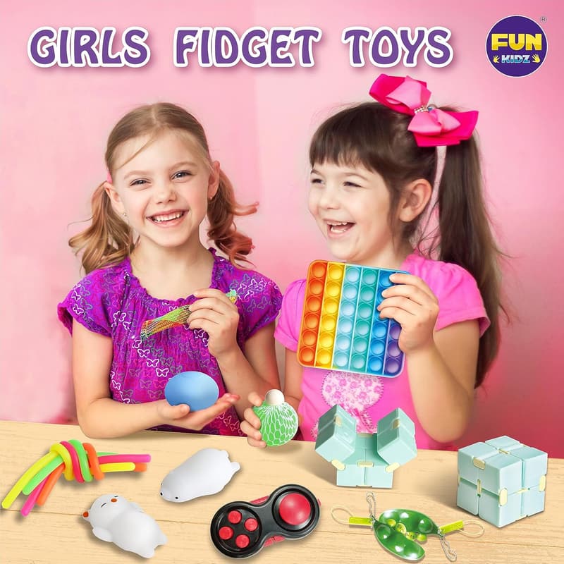 Sensory Fidget Pack for Kids - Stress Relief Toys with Case