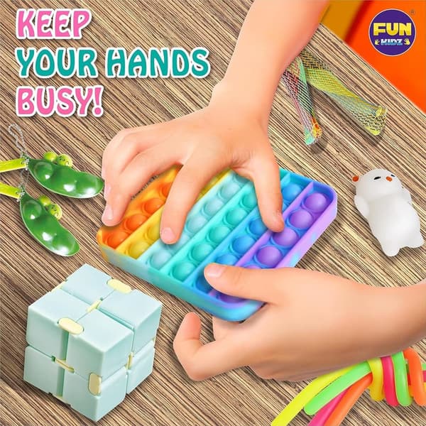 Sensory Fidget Pack for Kids - Stress Relief Toys with Case