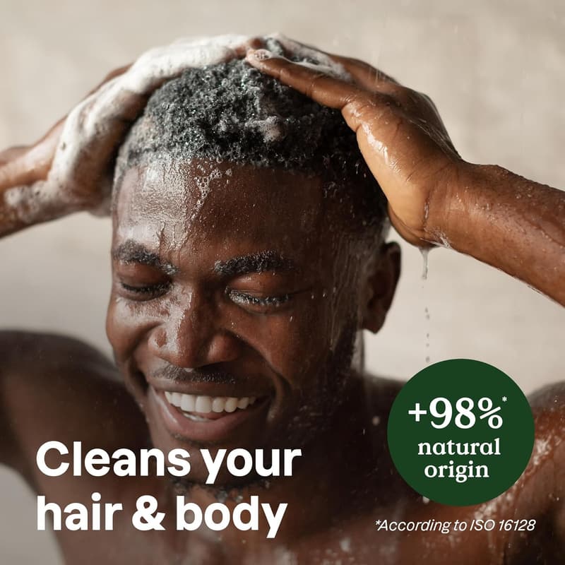 Vegan 2-in-1 Body Wash & Shampoo with Bergamot & Ylang Ylang, 16 Oz