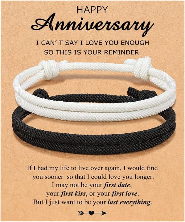 Adjustable Couples Bracelets - Perfect Gift for Anniversary