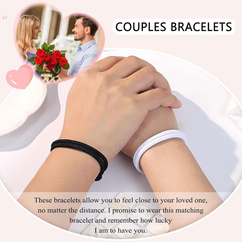 Adjustable Rope Couples Bracelets - Anniversary Gifts for Him & Her