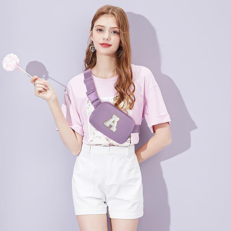 Personalized Lavender Fanny Pack for Girls Ages 8-13