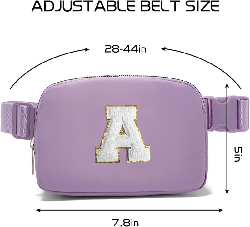 Personalized Lavender Fanny Pack for Girls Ages 8-13