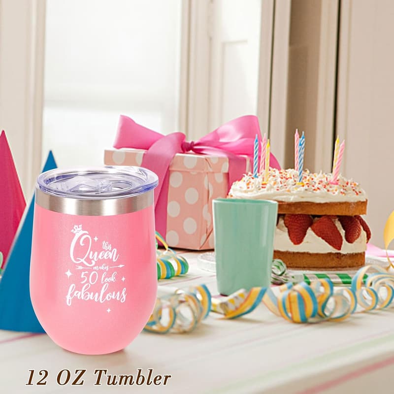 50th Birthday Gift Set for Women - 8PCS Celebration Essentials