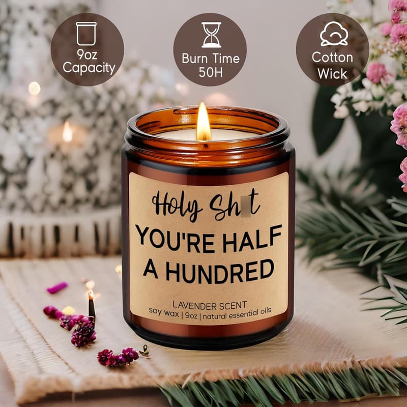 50th Birthday Funny Candles for Men and Women