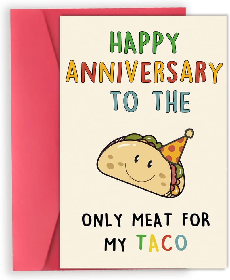 Happy Anniversary Taco Gift Card for Men
