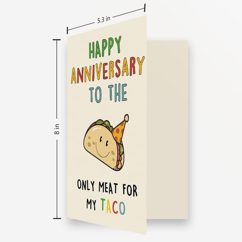 Happy Anniversary Taco Gift Card for Men