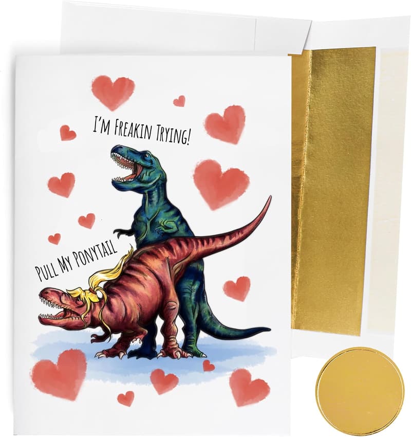 Funny Romantic Greeting Card for Him - Perfect for Anniversaries & Birthdays
