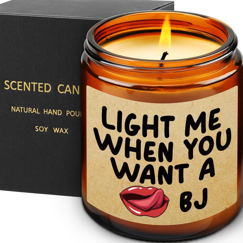 Lavender Scented Candle - Funny Gift for Him