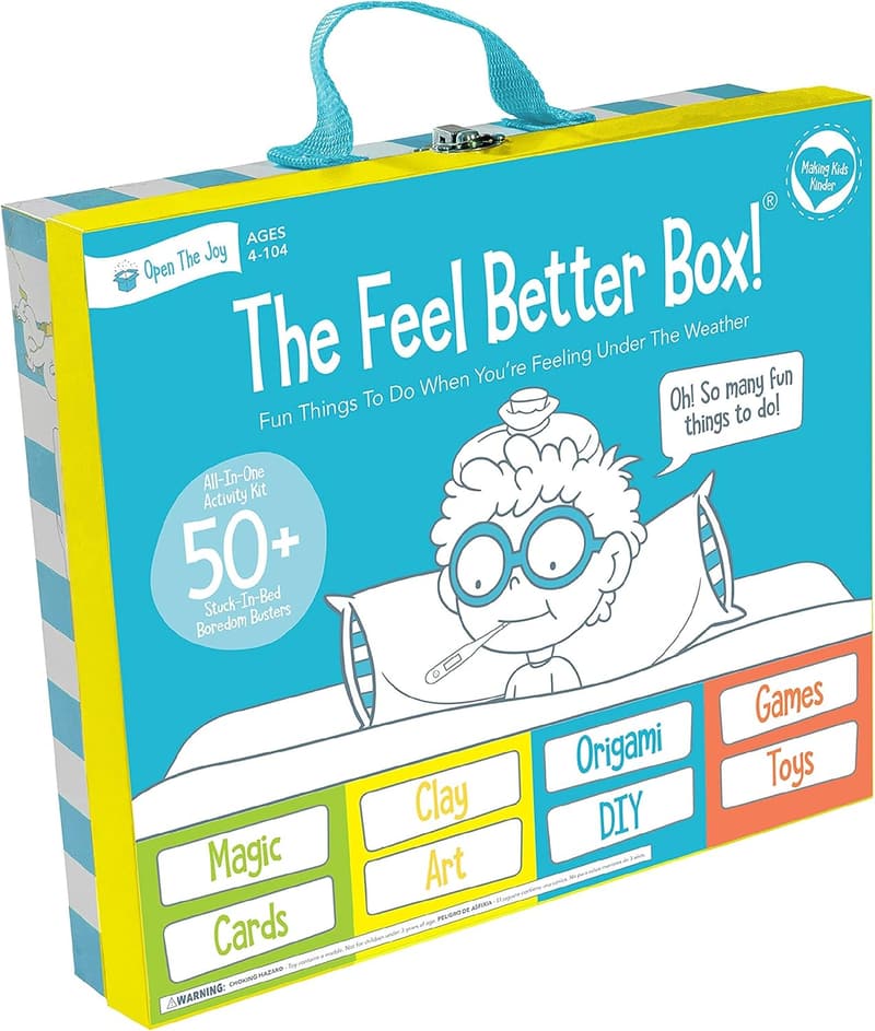Get Well Soon Kids Gift Basket with 50+ Fun Activities